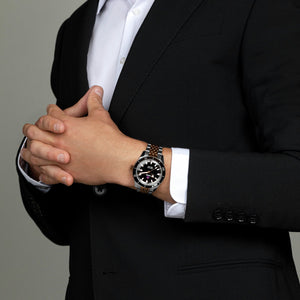 Captain Cook Men Automatic Black Dial Analog Stainless Steel Watch R32137153
