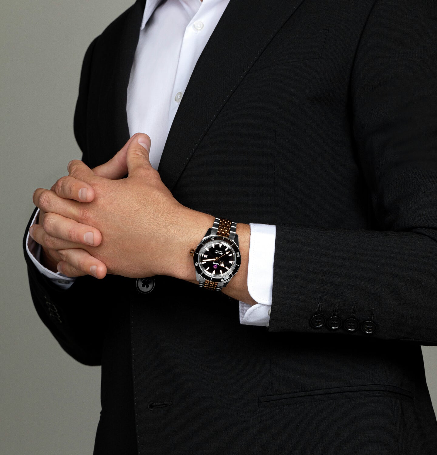 Captain Cook Men Automatic Black Dial Analog Stainless Steel Watch R32137153