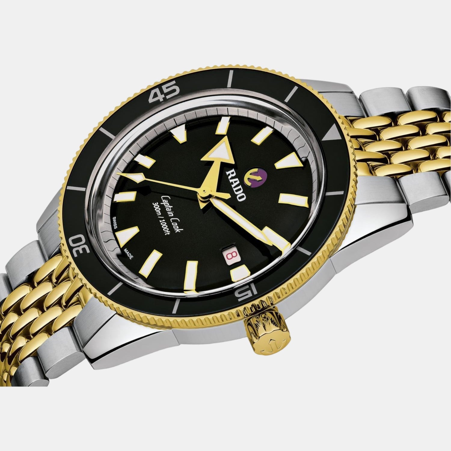 Captain Cook Men Automatic Black Dial Analog Stainless Steel Watch R32138153