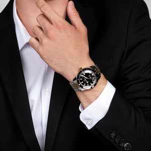 Captain Cook Men Automatic Black Dial Analog Stainless Steel Watch R32138153