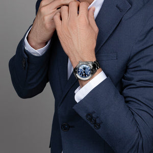 Captain Cook Men Automatic Blue Dial Analog Ceramic Watch R32144202
