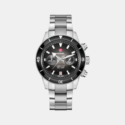 Captain Cook Men Automatic Black Dial Chronograph Stainless Steel Watch R32145158