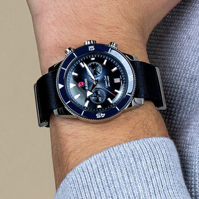 Captain Cook Men Automatic Blue Dial Analog Stainless Steel Watch R32145208