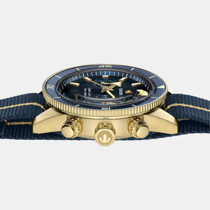 Captain Cook Men Automatic Blue Dial Chronograph Fabric Watch R32146208