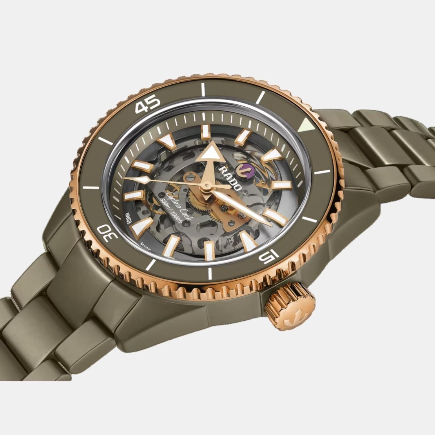 Captain Cook Men Automatic Grey Dial Analog Ceramic Watch R32150162