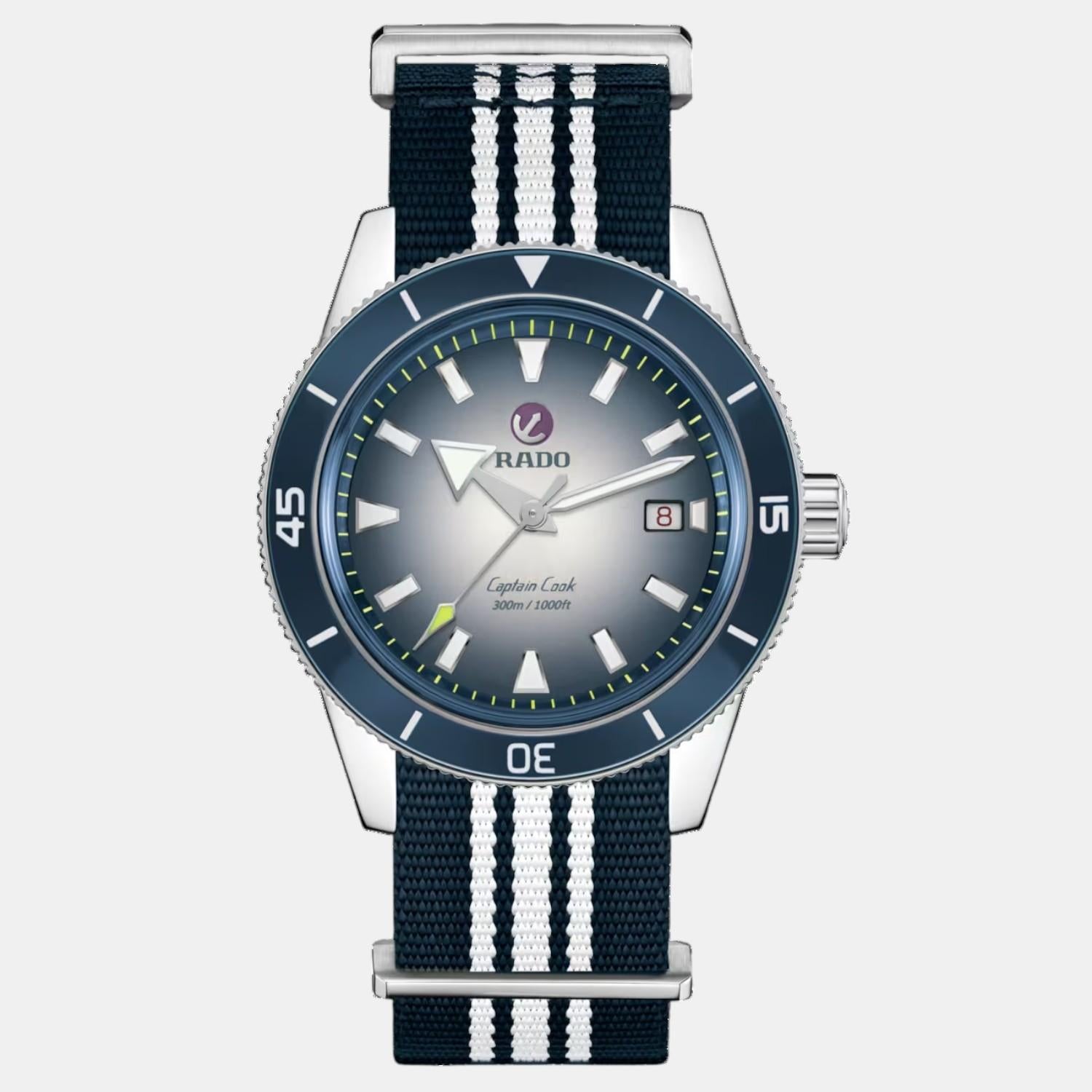 Captain Cook Men Automatic Blue & White Dial Analog Stainless Steel Watch R32154208