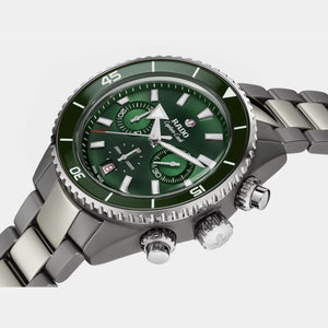 Captain Cook Men Automatic Green Dial Chronograph Ceramic Watch R32189313