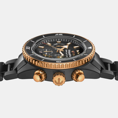 Captain Cook Men Automatic Black Dial Chronograph Ceramic Watch R32190153