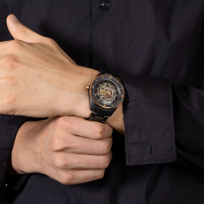 Captain Cook Men Automatic Black Dial Analog Titanium Watch R32192152