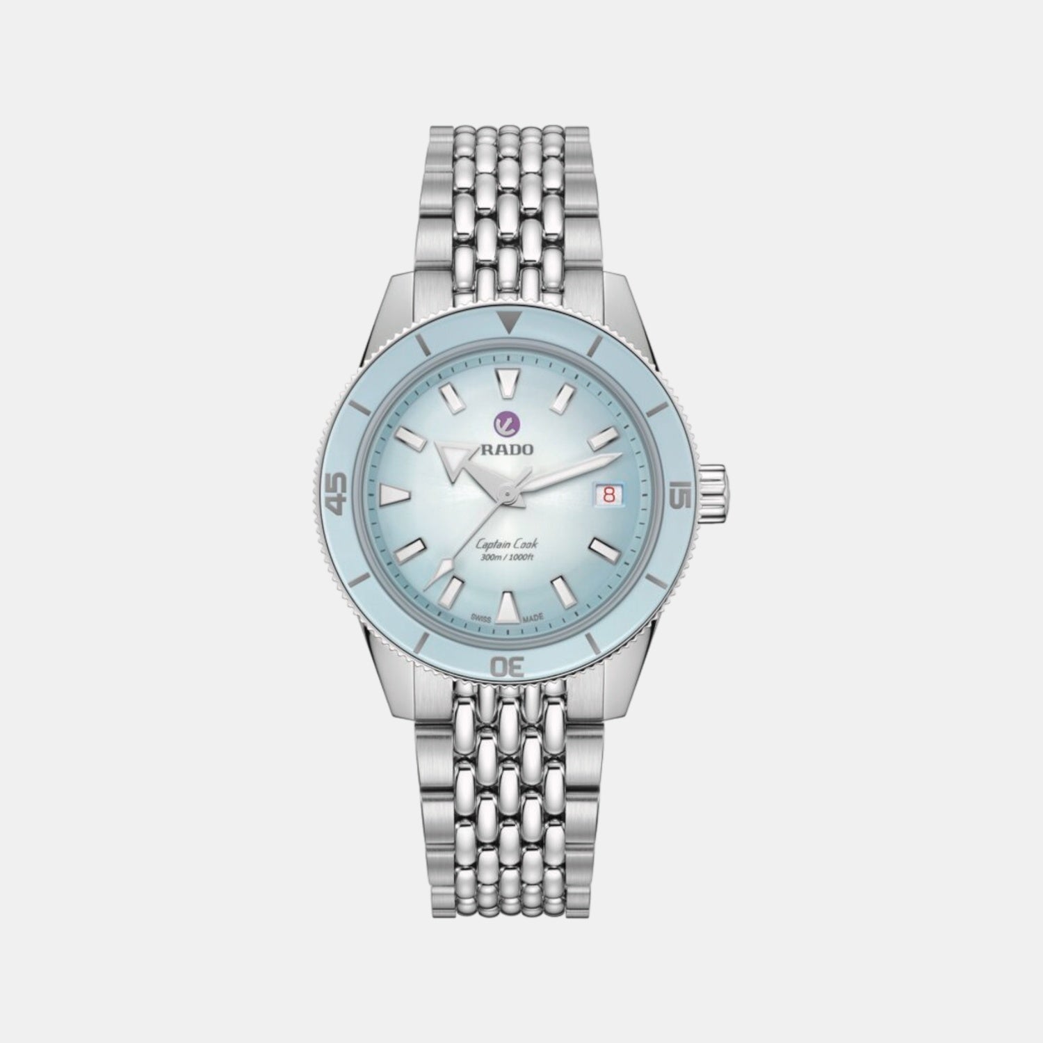 Captain Cook Unisex Automatic Blue Silver Dial Analog Stainless Steel Watch R32223203