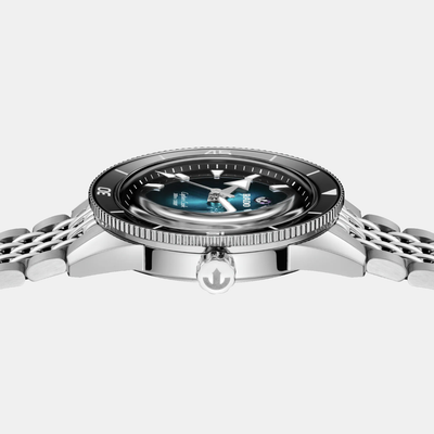Captain Cook Men Automatic Turquoise Dial Analog Stainless Steel Watch R32223213