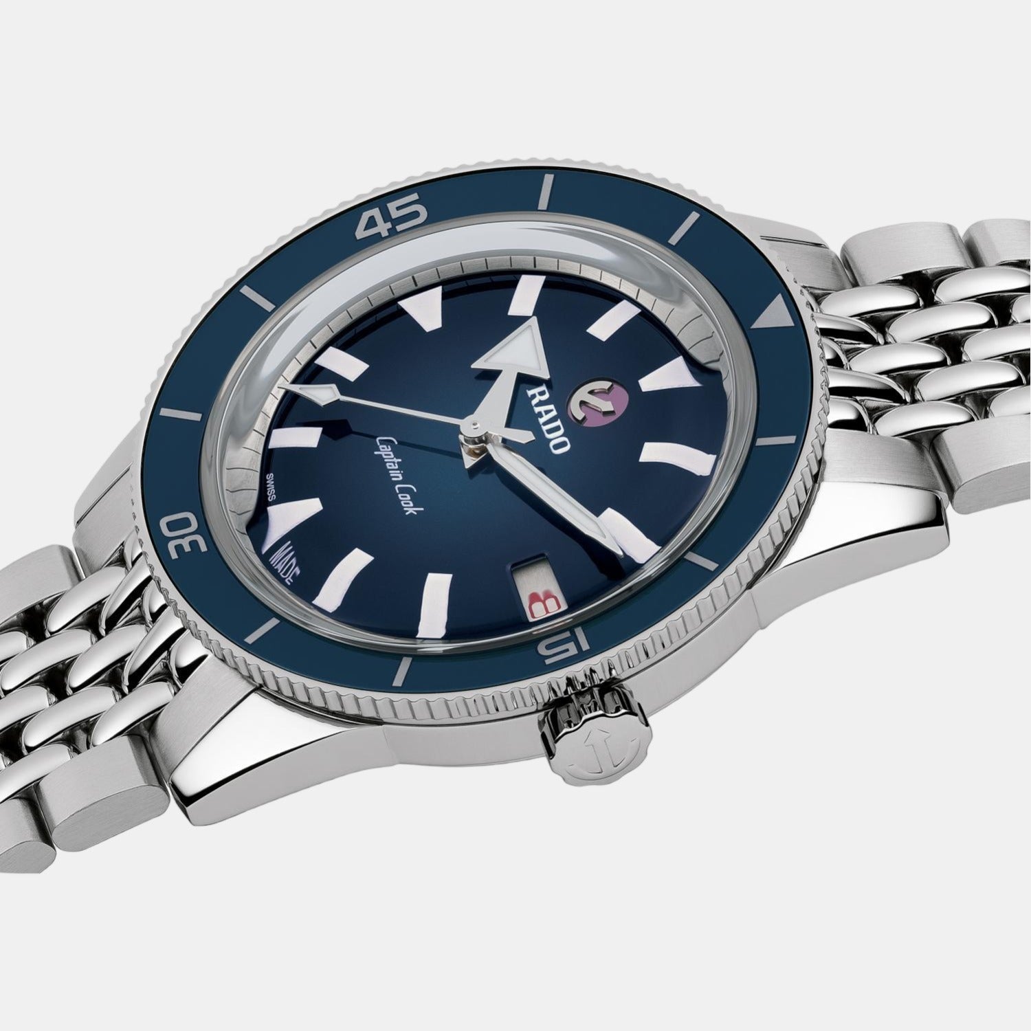 Captain Cook Unisex Automatic Blue Dial Analog Stainless Steel Watch R32500203