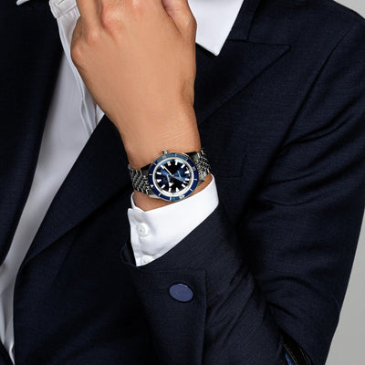 Captain Cook Unisex Automatic Blue Dial Analog Stainless Steel Watch R32500203