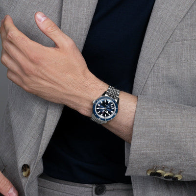 Captain Cook Unisex Automatic Blue Dial Analog Stainless Steel Watch R32500203