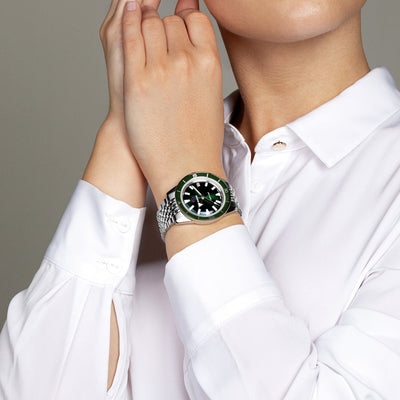 Captain Cook Unisex Automatic Green Dial Analog Stainless Steel Watch R32500323