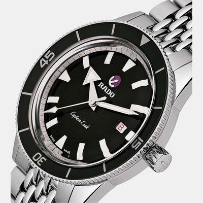 Captain Cook Men Automatic Black Dial Analog Stainless Steel Watch R32505153