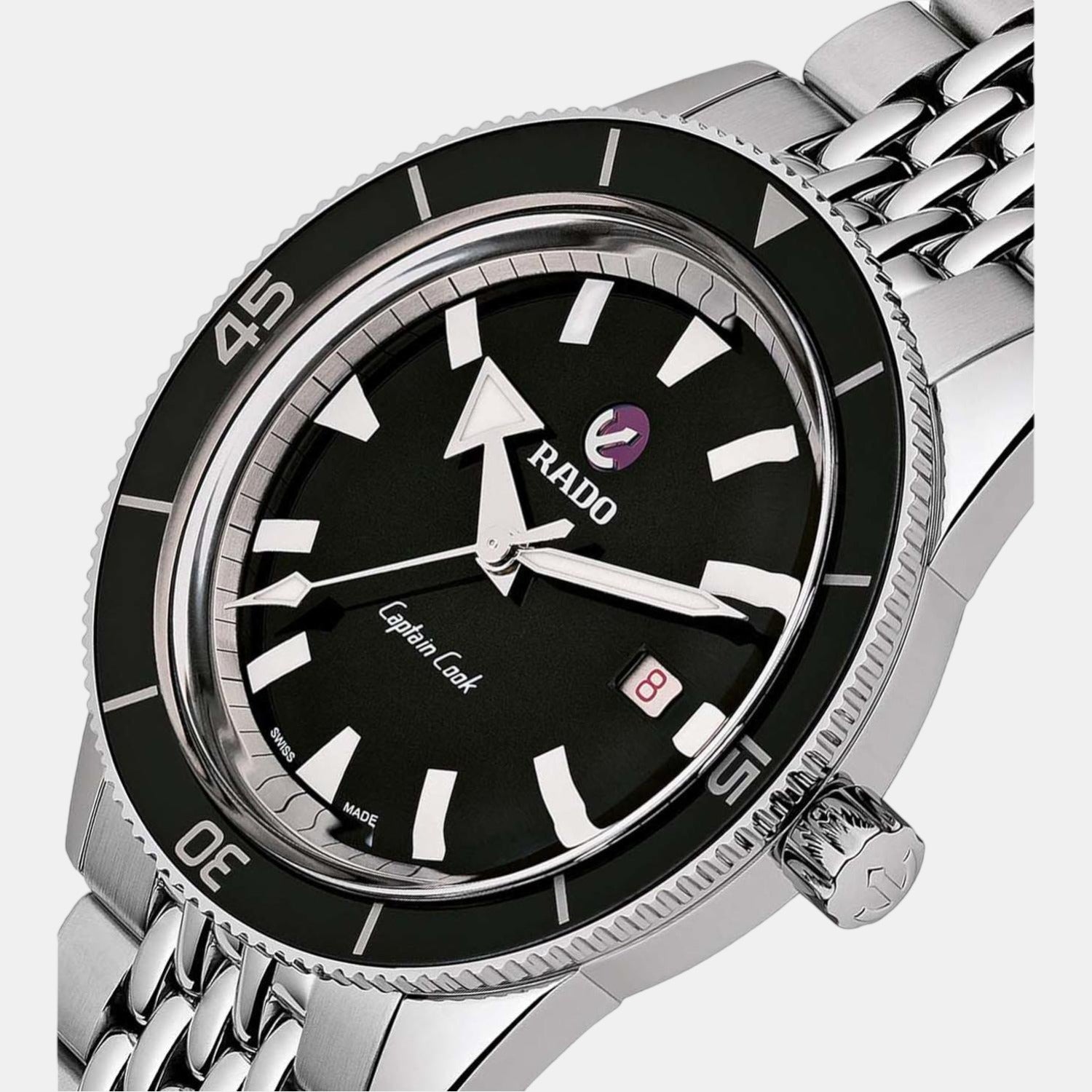 Captain Cook Men Automatic Black Dial Analog Stainless Steel Watch R32505153