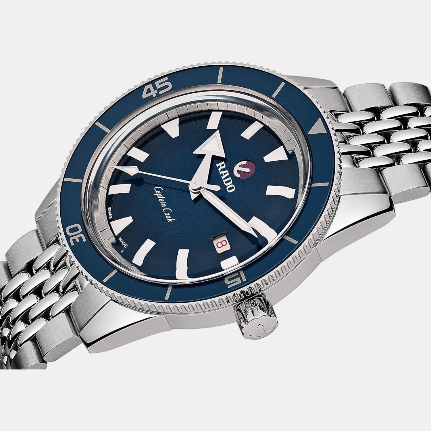 Captain Cook Men Automatic Blue Dial Analog Stainless Steel Watch R32505203
