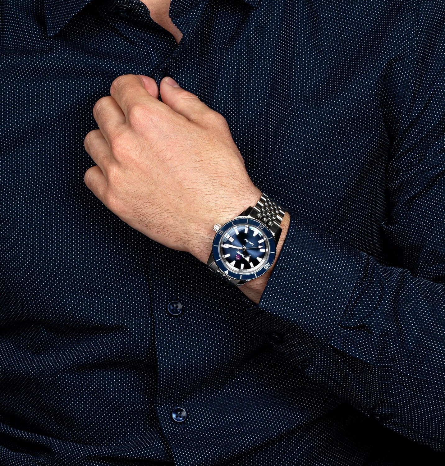 Captain Cook Men Automatic Blue Dial Analog Stainless Steel Watch R32505203
