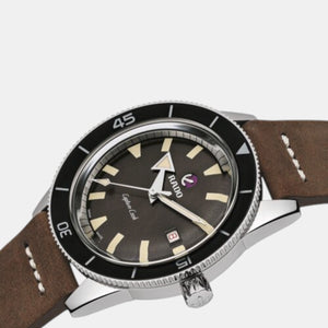 Captain Cook Men Automatic Brown Dial Analog Leather Watch R32505305