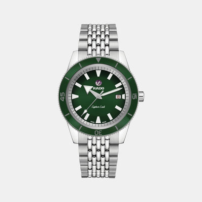 Captain Cook Men Automatic Green Dial Analog Stainless Steel Watch R32505313