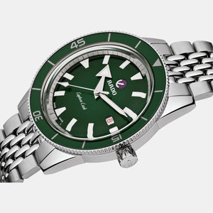 Captain Cook Men Automatic Green Dial Analog Stainless Steel Watch R32505313