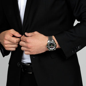 Captain Cook Men Automatic Green Dial Analog Stainless Steel Watch R32505313