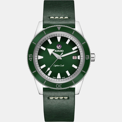 Captain Cook Men Automatic Green Dial Analog Stainless Steel Watch R32505318