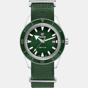 Captain Cook Men Automatic Green Dial Analog Stainless Steel Watch R32505318