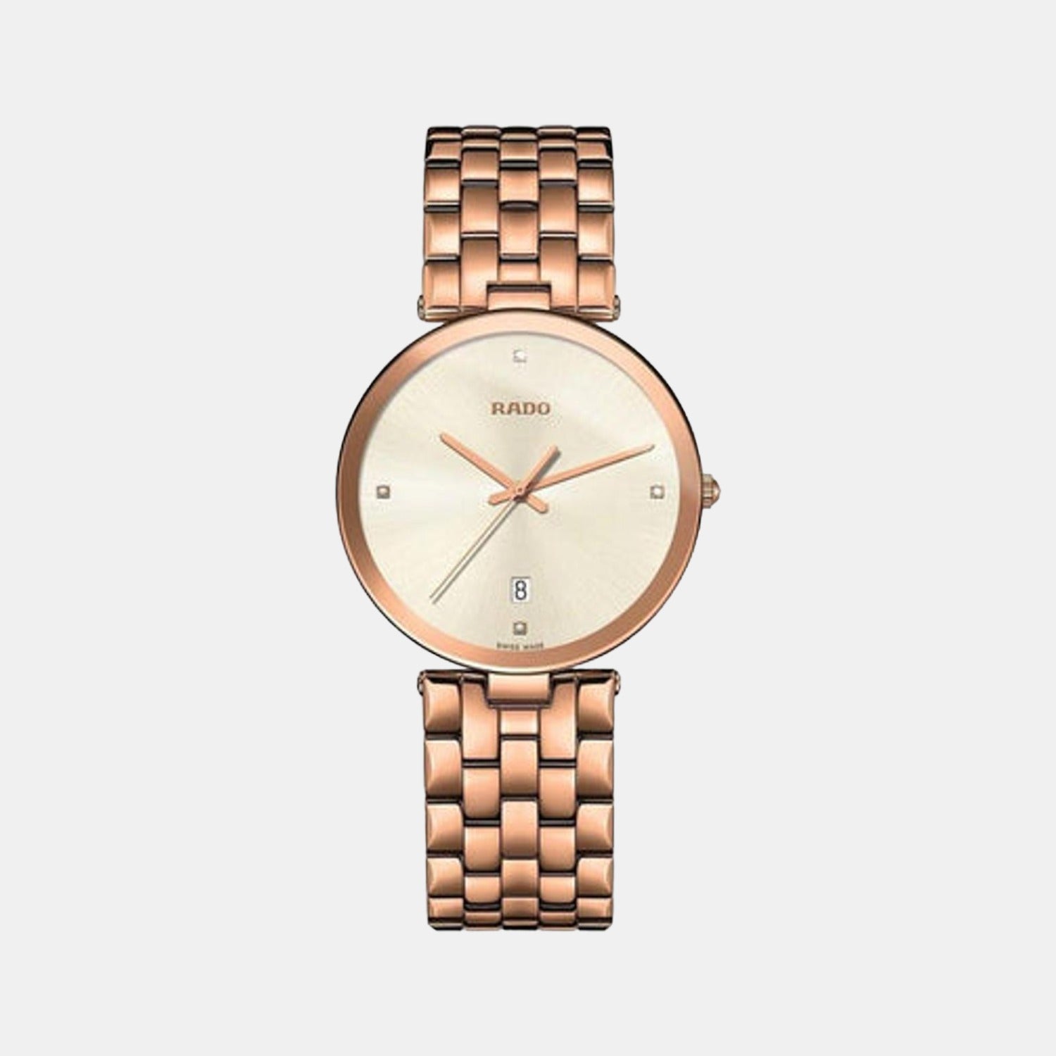 Florence Unisex Quartz Beige Dial Analog Stainless Steel Watch R48869734