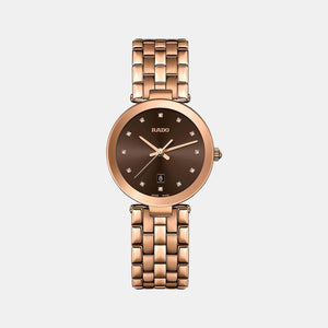 Florence Women Quartz Gold Dial Analog Stainless Steel Watch R48893743