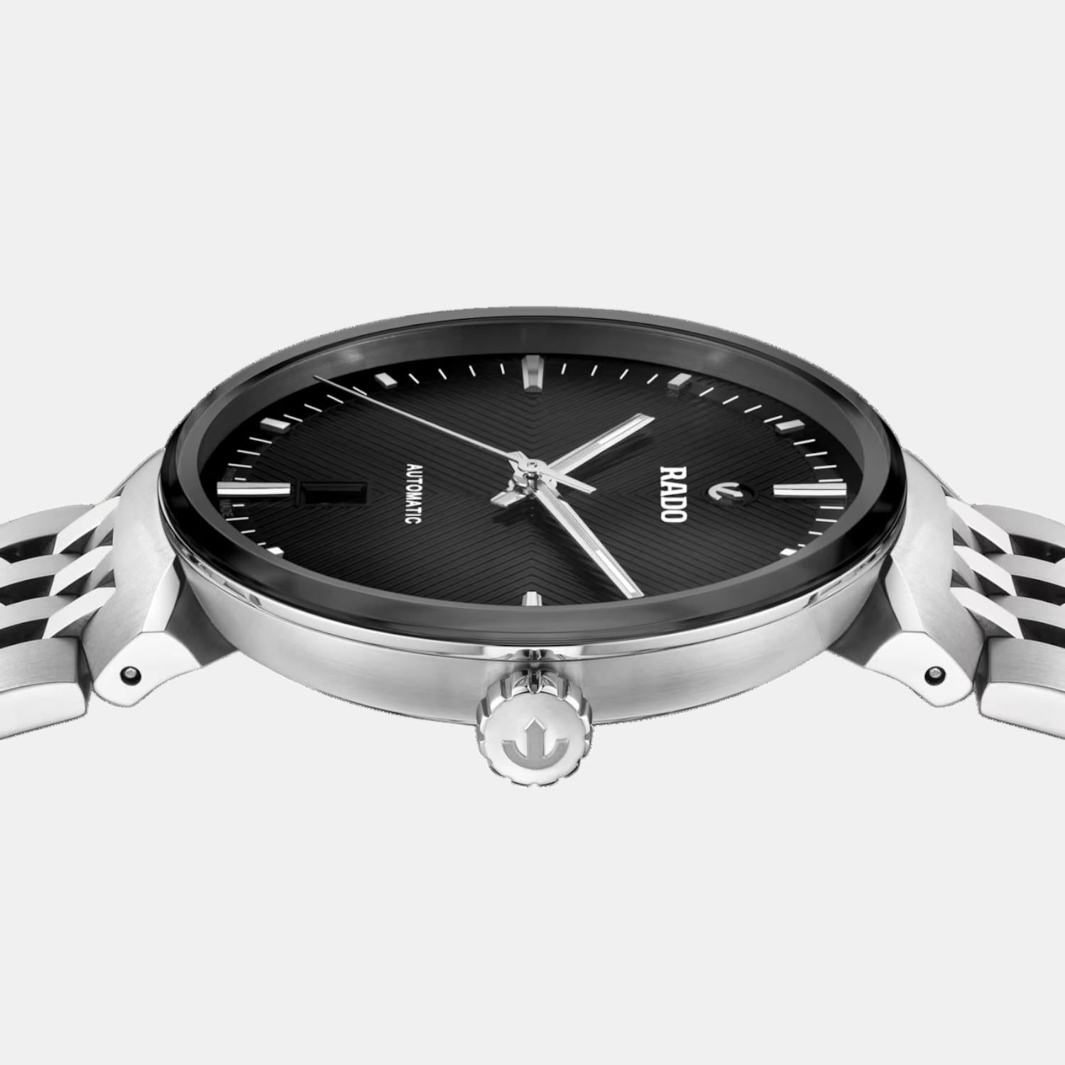 Florence Unisex Automatic Black Dial Analog Stainless Steel Watch R48903153