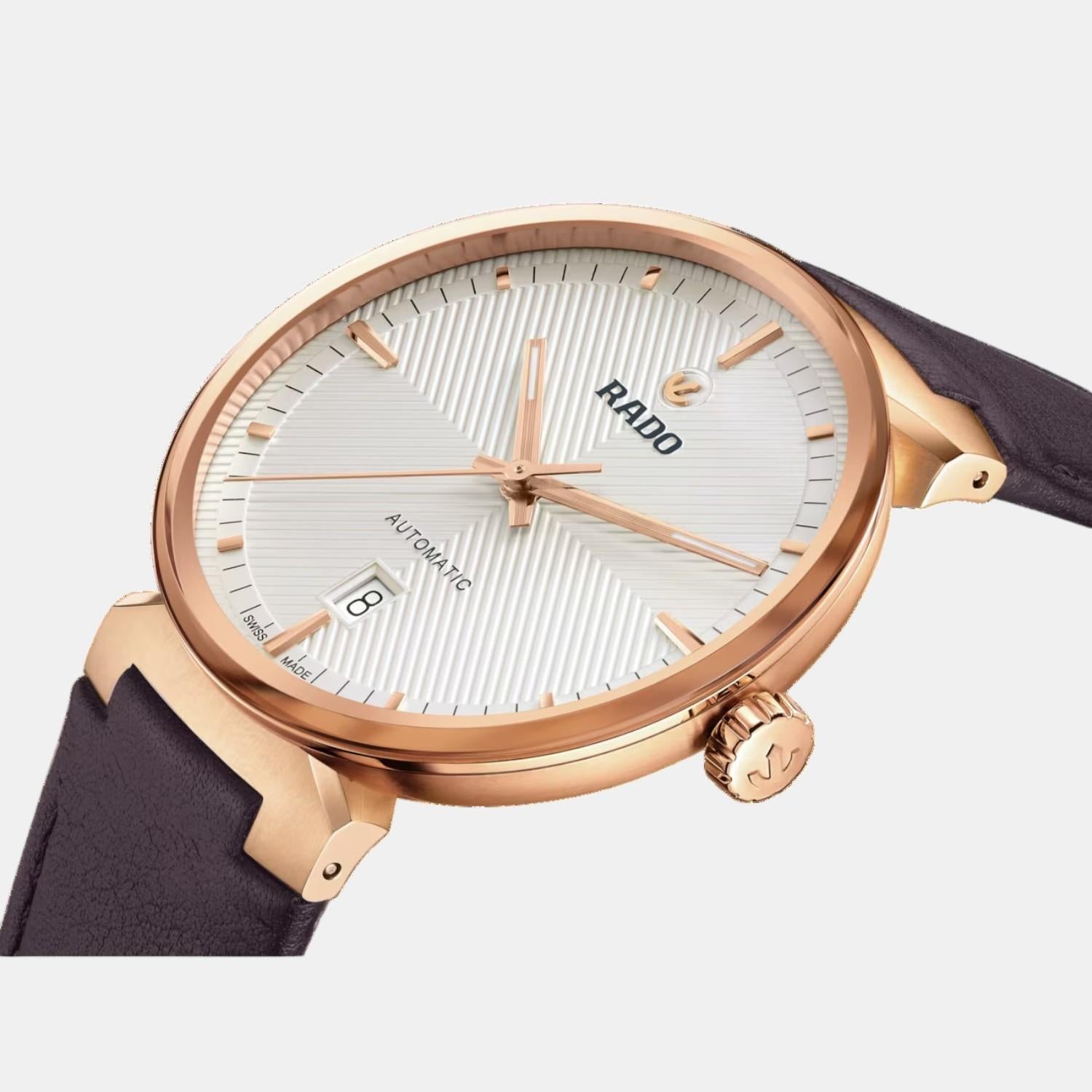 Florence Unisex Automatic Silver & White Dial Analog Leather Watch R48905015