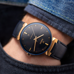 Florence Unisex Automatic Blue Dial Analog Leather Watch R48905205