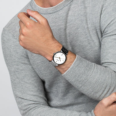 Florence Men Quartz White Dial Analog Stainless Steel Watch R48912013