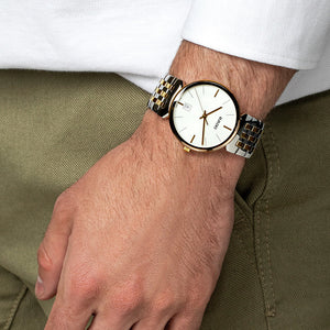 Florence Unisex Quartz White Dial Analog Stainless Steel Watch R48912023