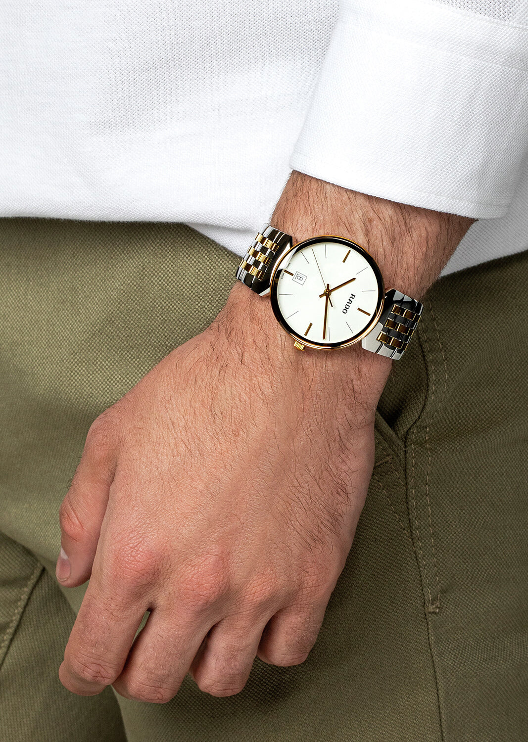 Florence Unisex Quartz White Dial Analog Stainless Steel Watch R48912023