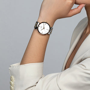 Florence Unisex Quartz White Dial Analog Stainless Steel Watch R48912023