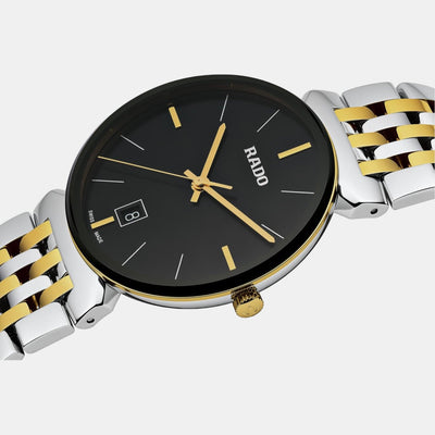 Florence Unisex Quartz Black Dial Analog Stainless Steel Watch R48912153
