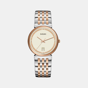 Florence Men Quartz Champagne Dial Analog Stainless Steel Watch R48912403