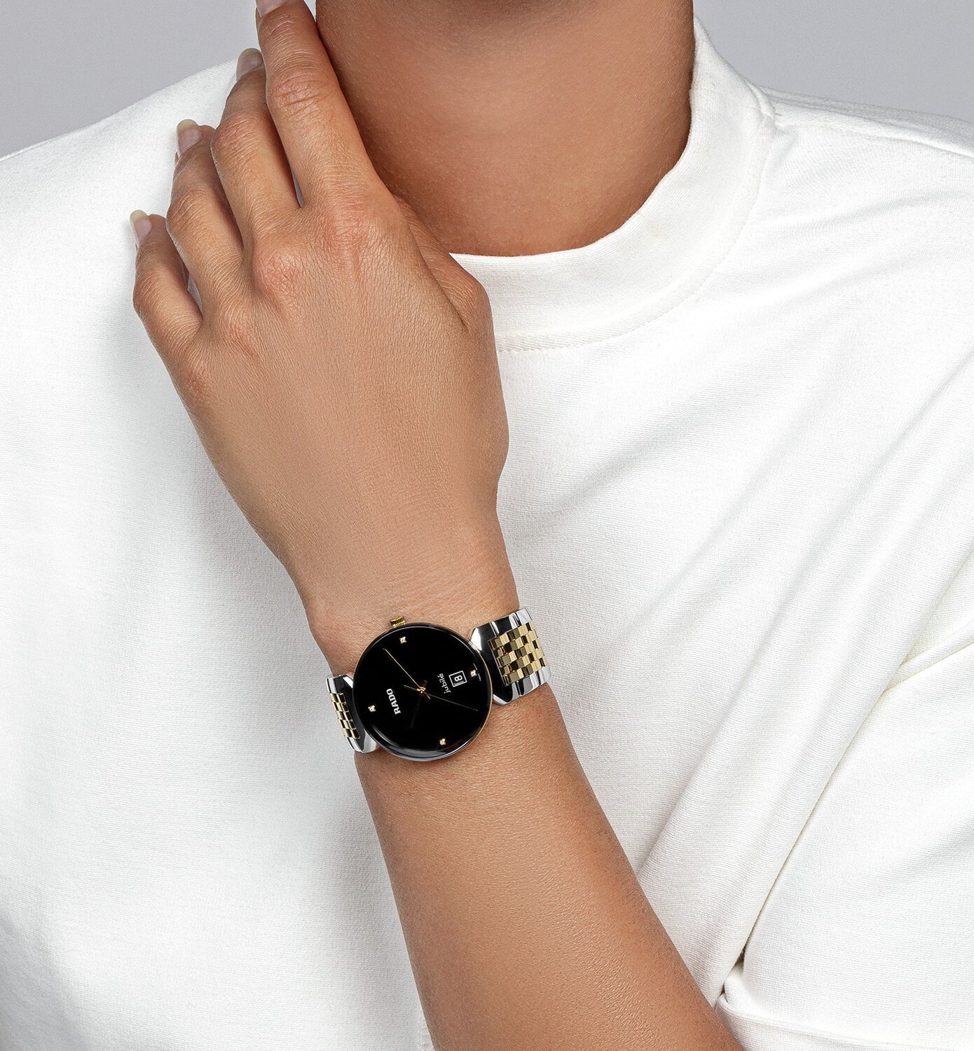 Florence Unisex Quartz Black Dial Analog Stainless Steel Watch R48912703