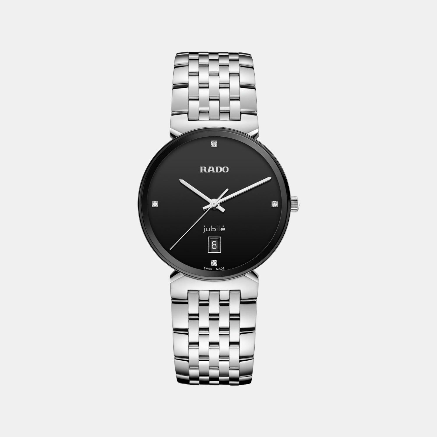 Florence Unisex Quartz Black Dial Analog Stainless Steel Watch R48912713