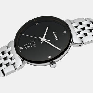 Florence Unisex Quartz Black Dial Analog Stainless Steel Watch R48912713