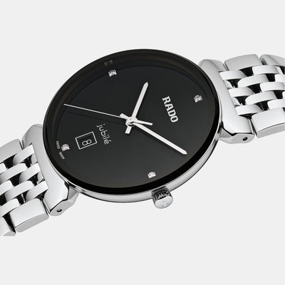 Florence Unisex Quartz Black Dial Analog Stainless Steel Watch R48912713