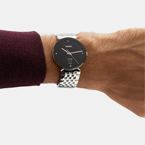 Florence Unisex Quartz Black Dial Analog Stainless Steel Watch R48912713