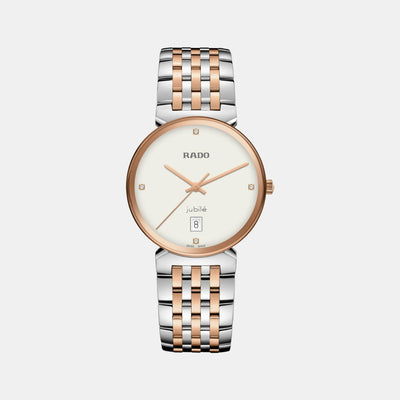 Florence Unisex Quartz White Dial Analog Stainless Steel Watch R48912723
