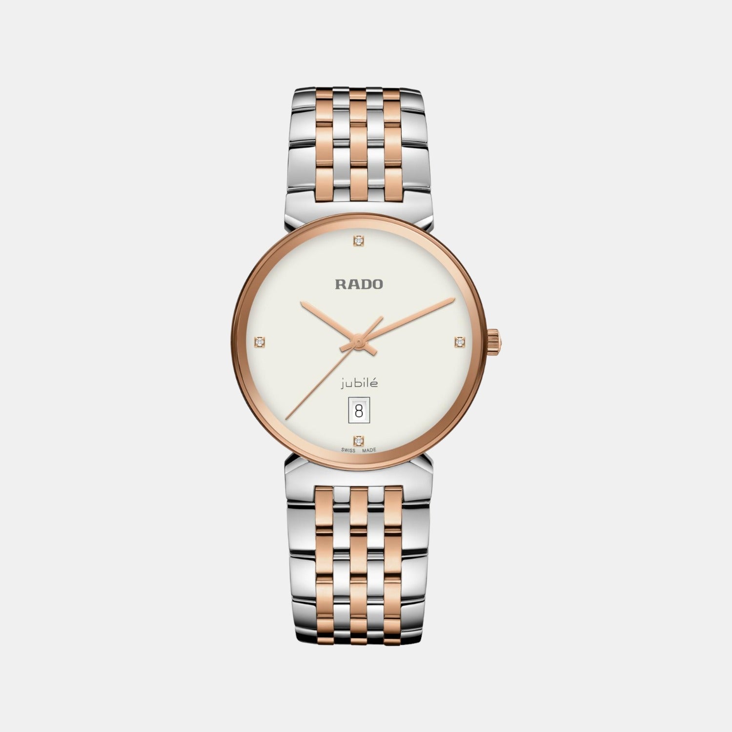 Florence Unisex Quartz White Dial Analog Stainless Steel Watch R48912723