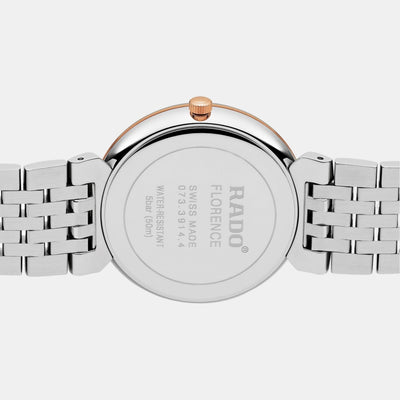 Florence Unisex Quartz White Dial Analog Stainless Steel Watch R48912723