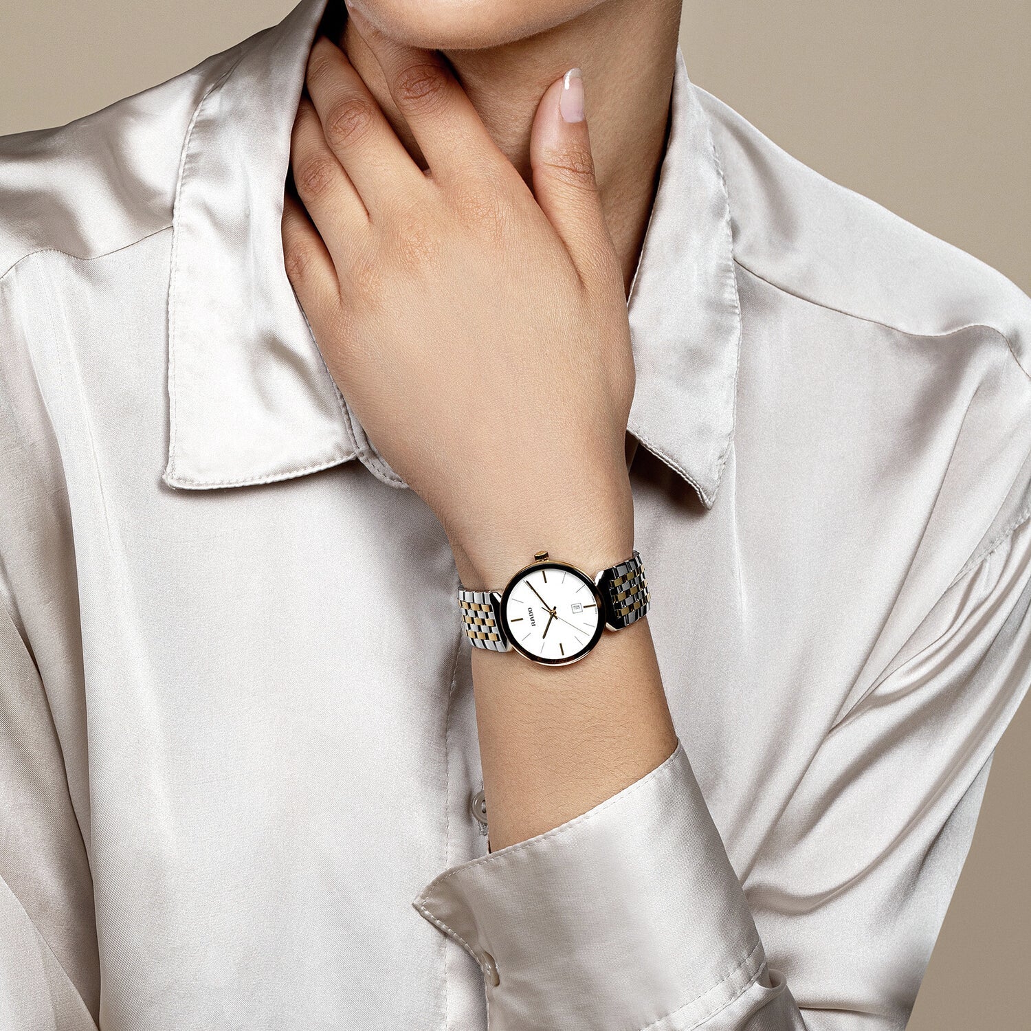 Florence Women Quartz White Dial Analog Stainless Steel Watch R48913023