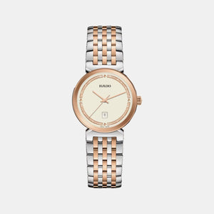 Florence Women Quartz Champagne Dial Analog Stainless Steel Watch R48913403